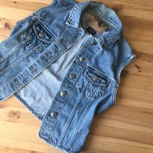 Faconnable denim jean vest